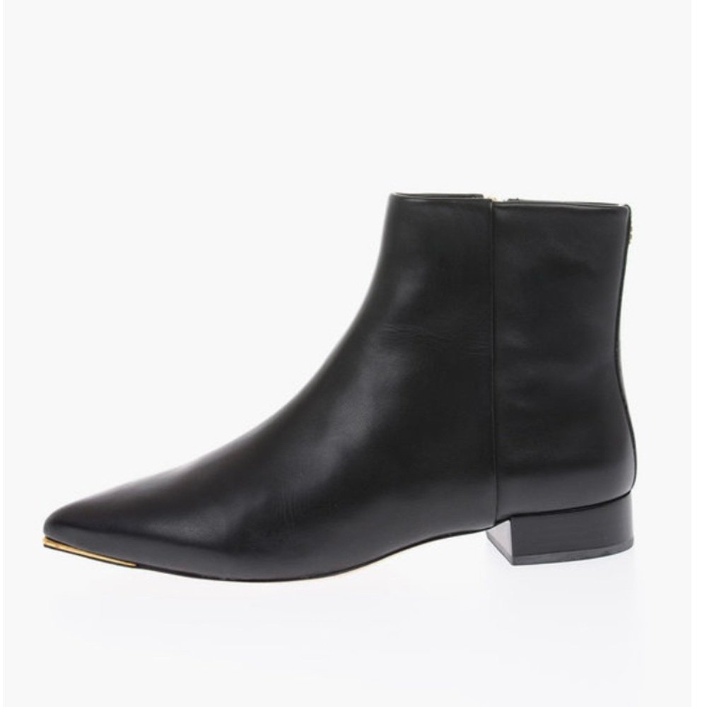 Tory Burch Leather Pointed Toe Lila Ankle Boots